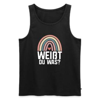 Big Sister Announcement Announcement Rainbow - Men's Premium Organic Tank Top - black - Front - AI Model Male 178 light (178cm)