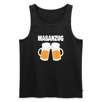 Maß Bier Maßanzug - Männer Premium Bio Tank Top - Schwarz - Vorne - AI Model Male 178 light (178cm)