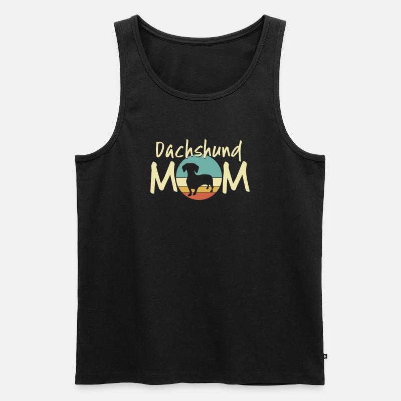 Dackel Mond Mutter Design - Männer Premium Bio Tank Top - Schwarz