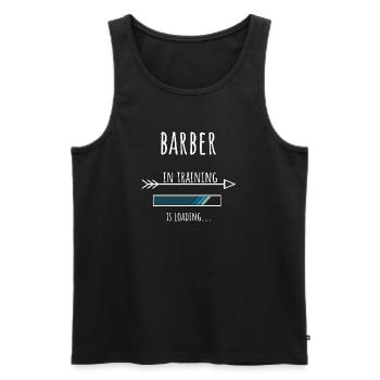 Barber Gift Profession Training Barber - Men's Premium Organic Tank Top - black - Front - AI Model Male 178 light (178cm)