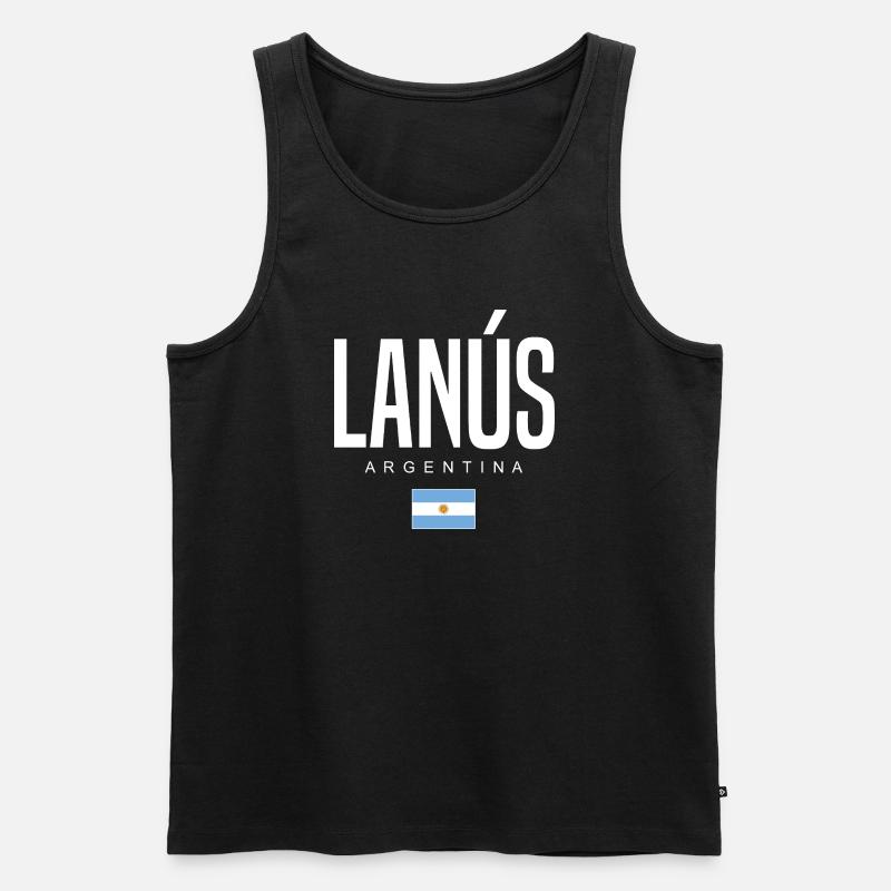 Lanús Argentinien Argentinier - Männer Premium Bio Tank Top - Schwarz