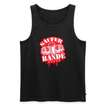 Säufer Bande Bier - Männer Premium Bio Tank Top - Schwarz - Vorne - Michal (187cm)