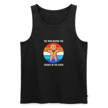 Werdende Väter Werdender Papa - Männer Premium Bio Tank Top - Schwarz - Vorne - AI Model Male 178 light (178cm)