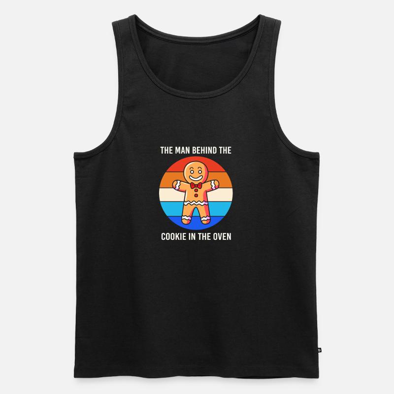Werdende Väter Werdender Papa - Männer Premium Bio Tank Top - Schwarz