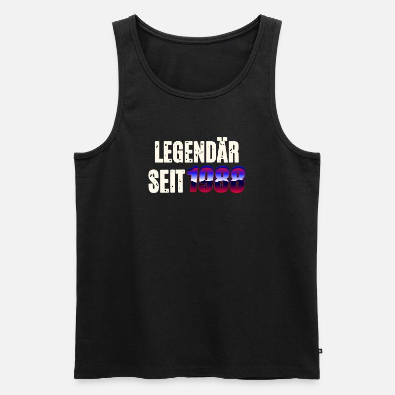 Legendär seit 1988 - Männer Premium Bio Tank Top - Schwarz
