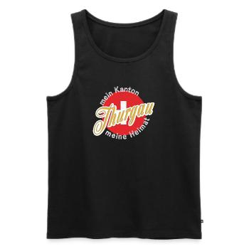 My Home Thurgau Gift - Men's Premium Organic Tank Top - black - Front - AI Model Male 178 light (178cm)