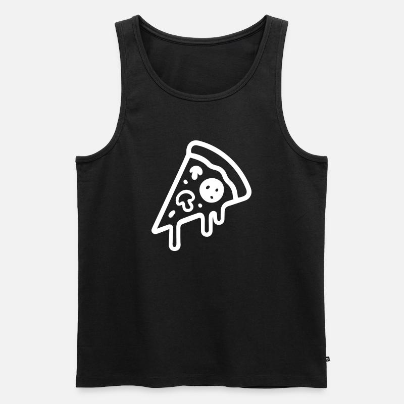 Pizza Symbol - Männer Premium Bio Tank Top - Schwarz