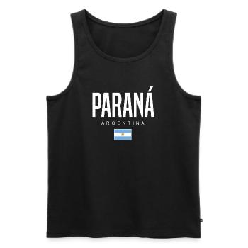 Paraná Argentina Argentinian - Men's Premium Organic Tank Top - black - Front - AI Model Male 178 light (178cm)