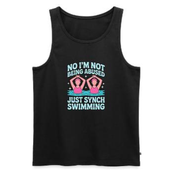Synchronschwimmen Kunstschwimmen Wassersport - Männer Premium Bio Tank Top - Schwarz - Vorne - Michal (187cm)