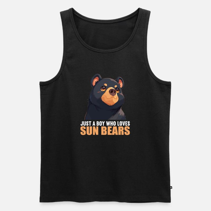 Sun Bear Malaienbär - Männer Premium Bio Tank Top - Schwarz