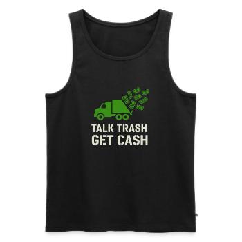Garbage Truck Driver Garbage Dad Hero Pickup Truck - Men's Premium Organic Tank Top - black - Front - Michal (187cm)