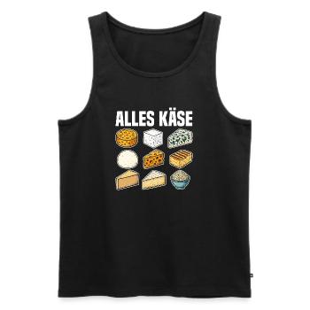 All Cheese - Men's Premium Organic Tank Top - black - Front - Michal (187cm)