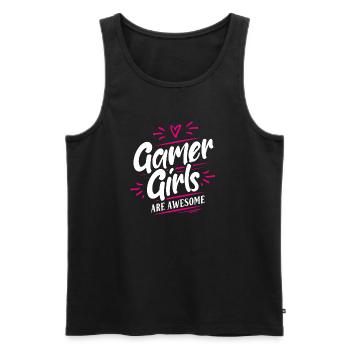 Les Gamer Girls sont géniales - Gamerin Gaming Mädchen - Débardeur bio Premium Homme - noir - Devant - Michal (187cm)