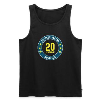 Confectioner Anniversary 20 Years 20 Year Anniversary Baker - Men's Premium Organic Tank Top - black - Front - Michal (187cm)