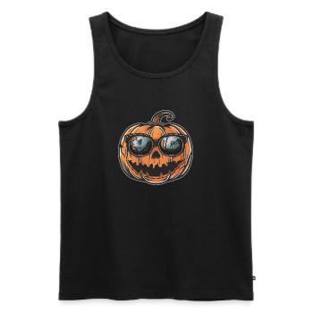 Cool Halloween pumpkin - Men's Premium Organic Tank Top - black - Front - Michal (187cm)