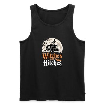  Witches With Hitches Camper Hiker Halloween - Männer Premium Bio Tank Top - Schwarz - Vorne - AI Model Male 178 light (178cm)
