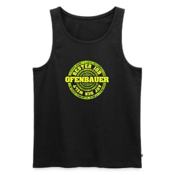 Stove builder as a job - Men's Premium Organic Tank Top - black - Front - AI Model Male 178 light (178cm)