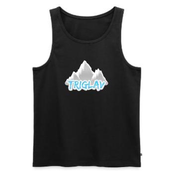 Triglav as a mountain - Men's Premium Organic Tank Top - black - Front - AI Model Male 178 light (178cm)
