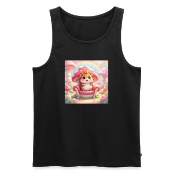 Royal Hamster - Men's Premium Organic Tank Top - black - Front - AI Model Male 178 light (178cm)