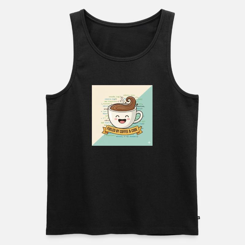 Happy Coffee Mug and Code - Men's Premium Organic Tank Top - black