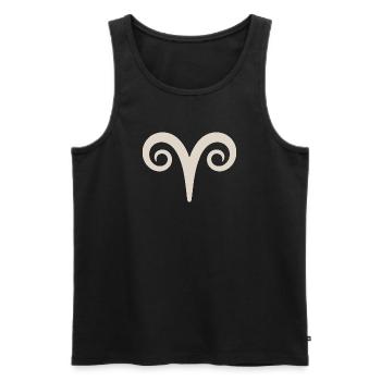 Widder Sternzeichen Symbol Aries Horoskop Widder - Männer Premium Bio Tank Top - Schwarz - Vorne - AI Model Male 178 light (178cm)