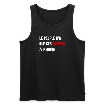 The people have only their chains to lose - Men's Premium Organic Tank Top - black - Front - AI Model Male 178 light (178cm)