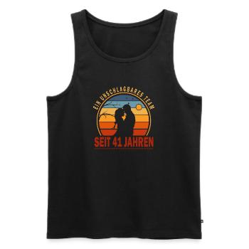 41 Jahre Beziehung Geschenk Ehemann Ehefrau - Männer Premium Bio Tank Top - Schwarz - Vorne - Michal (187cm)