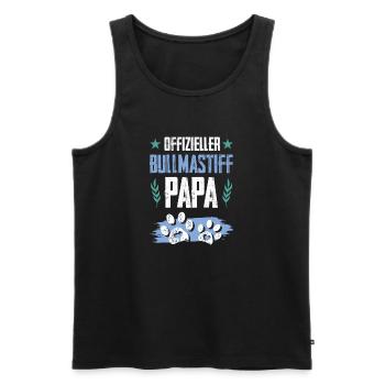 bullmastiff hunde papa - Männer Premium Bio Tank Top - Schwarz - Vorne - Michal (187cm)