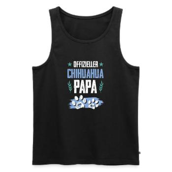 Chihuahua Chiens Papa - Débardeur bio Premium Homme - noir - Devant - Michal (187cm)