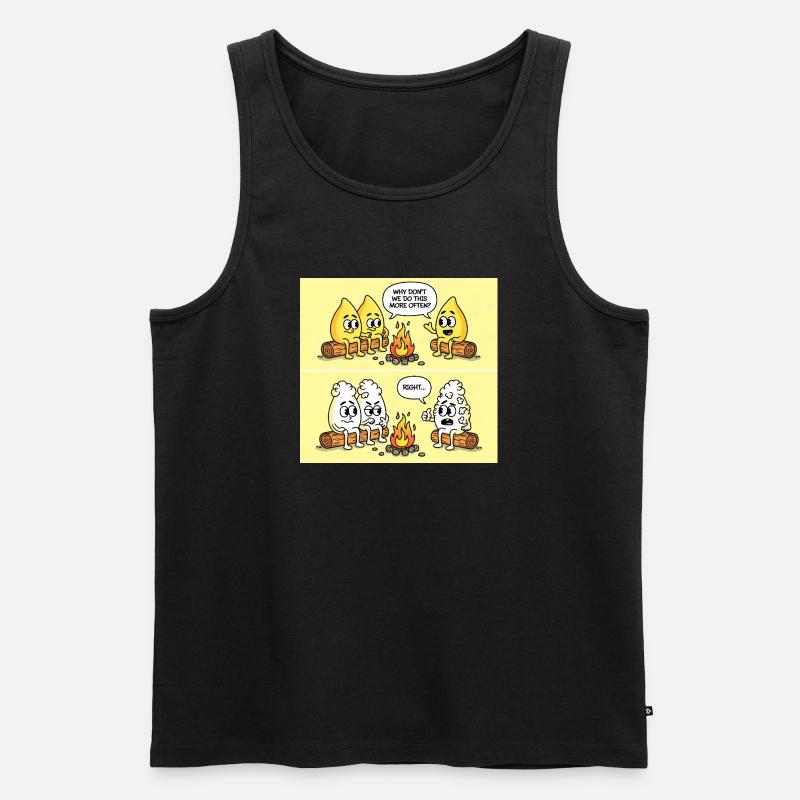Popcorn Gag – Campfire Fun Gone Wrong - Männer Premium Bio Tank Top - Schwarz