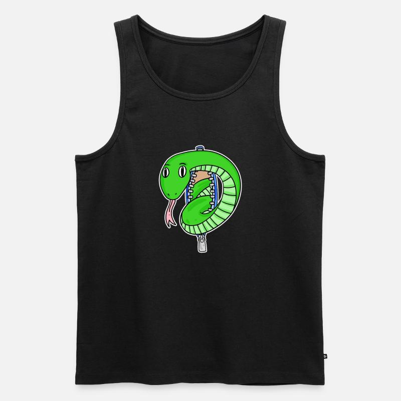 Niedliche Schlange - Männer Premium Bio Tank Top - Schwarz