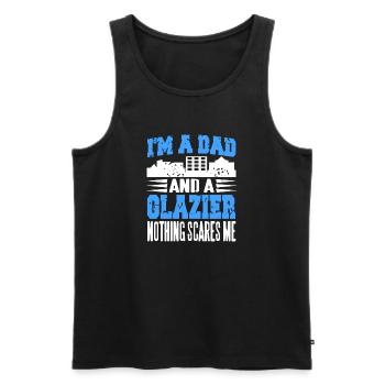 Retired Glazier Celebration Window Worker Humor - Männer Premium Bio Tank Top - Schwarz - Vorne - AI Model Male 178 light (178cm)