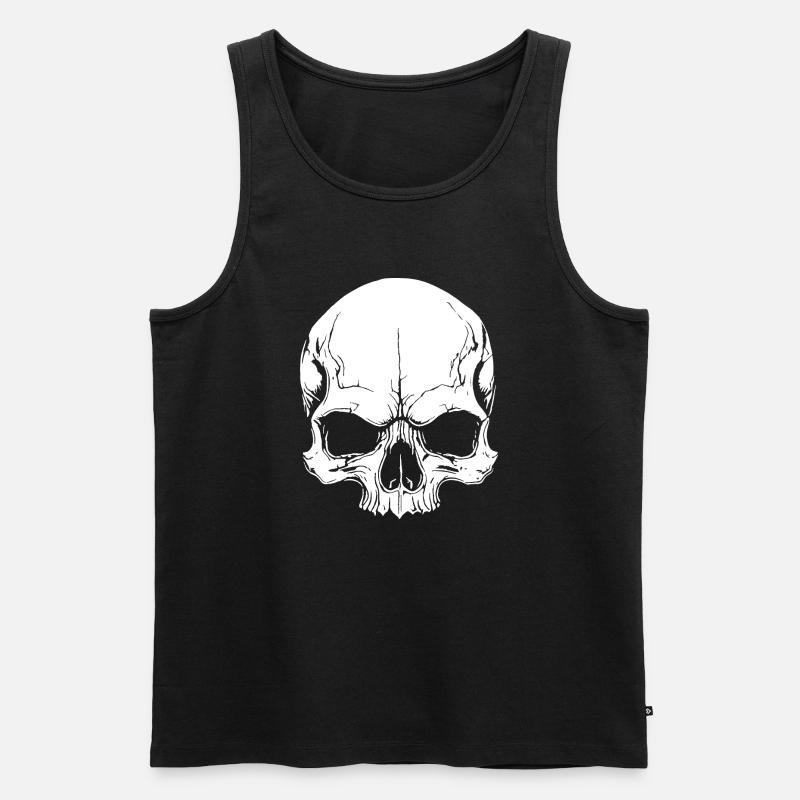 Cooles Schädel-Design - Männer Premium Bio Tank Top - Schwarz