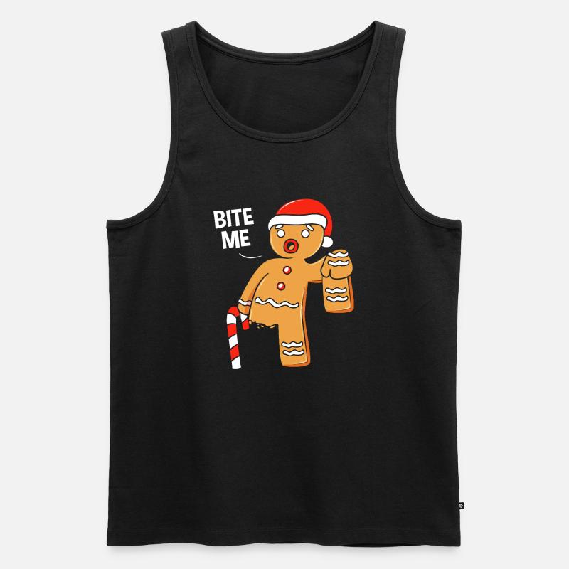 Lebkuchenmann Weihnachten Gingerbread Lebkuchen - Männer Premium Bio Tank Top - Schwarz