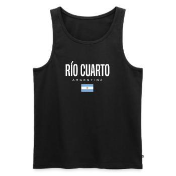 Río Cuarto Argentina Argentinians - Men's Premium Organic Tank Top - black - Front - AI Model Male 178 light (178cm)