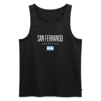 San Fernando Argentinien Argentinier - Männer Premium Bio Tank Top - Schwarz - Vorne - AI Model Male 178 light (178cm)