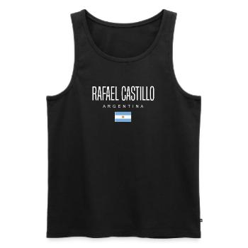 Rafael Castillo Argentina Argentinian - Men's Premium Organic Tank Top - black - Front - AI Model Male 178 light (178cm)