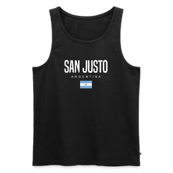 San Justo Argentina Argentinian - Men's Premium Organic Tank Top - black - Front - AI Model Male 178 light (178cm)