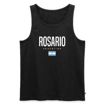 Rosario Argentina Argentinian - Men's Premium Organic Tank Top - black - Front - AI Model Male 178 light (178cm)