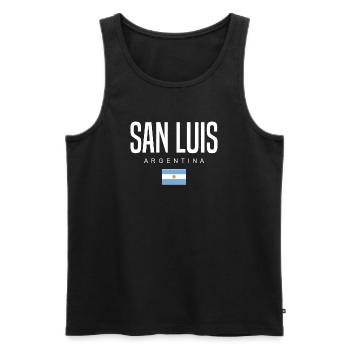 San Luis Argentina Argentinian - Men's Premium Organic Tank Top - black - Front - AI Model Male 178 light (178cm)