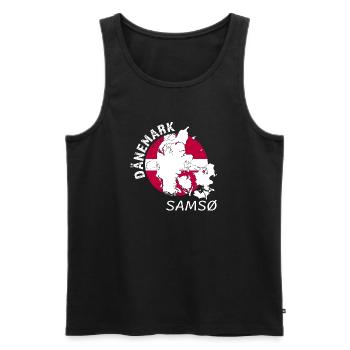 Samso - Débardeur bio Premium Homme - noir - Devant - Michal (187cm)