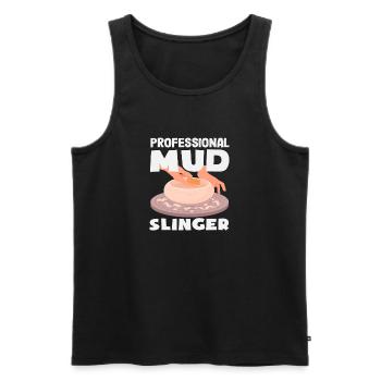 Professioneller Töpfer Meister Ton - Men's Premium Organic Tank Top - black - Front - AI Model Male 178 light (178cm)