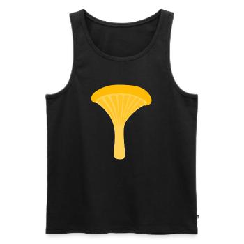 Gelbe Pfifferling-Pilz-Illustration - Männer Premium Bio Tank Top - Schwarz - Vorne - AI Model Male 178 light (178cm)