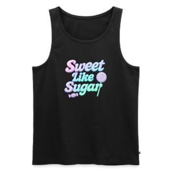 Sweet Like Sugar / Y2K Design - Men's Premium Organic Tank Top - black - Front - Michal (187cm)