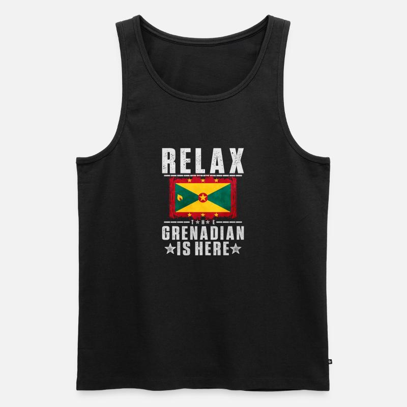 Granada - Männer Premium Bio Tank Top - Schwarz