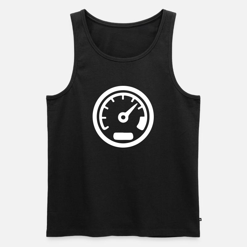Tacho Kmh Speed Icon - Männer Premium Bio Tank Top - Schwarz