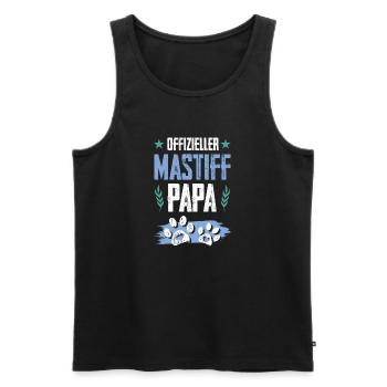 mastiff hunde papa - Männer Premium Bio Tank Top - Schwarz - Vorne - AI Model Male 178 light (178cm)