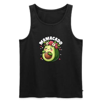 Mamacado Avocado Liebhaberin Muttertag - Männer Premium Bio Tank Top - Schwarz - Vorne - Michal (187cm)