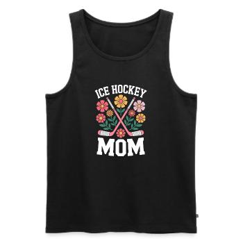 Eishockey Spruch Eishockey Mom Eishockey Geschenk - Männer Premium Bio Tank Top - Schwarz - Vorne - AI Model Male 178 light (178cm)
