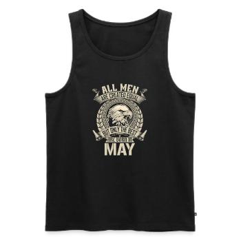 Conception de l'hymne de mai de Eagle Loyalty - Débardeur bio Premium Homme - noir - Devant - AI Model Male 178 light (178cm)